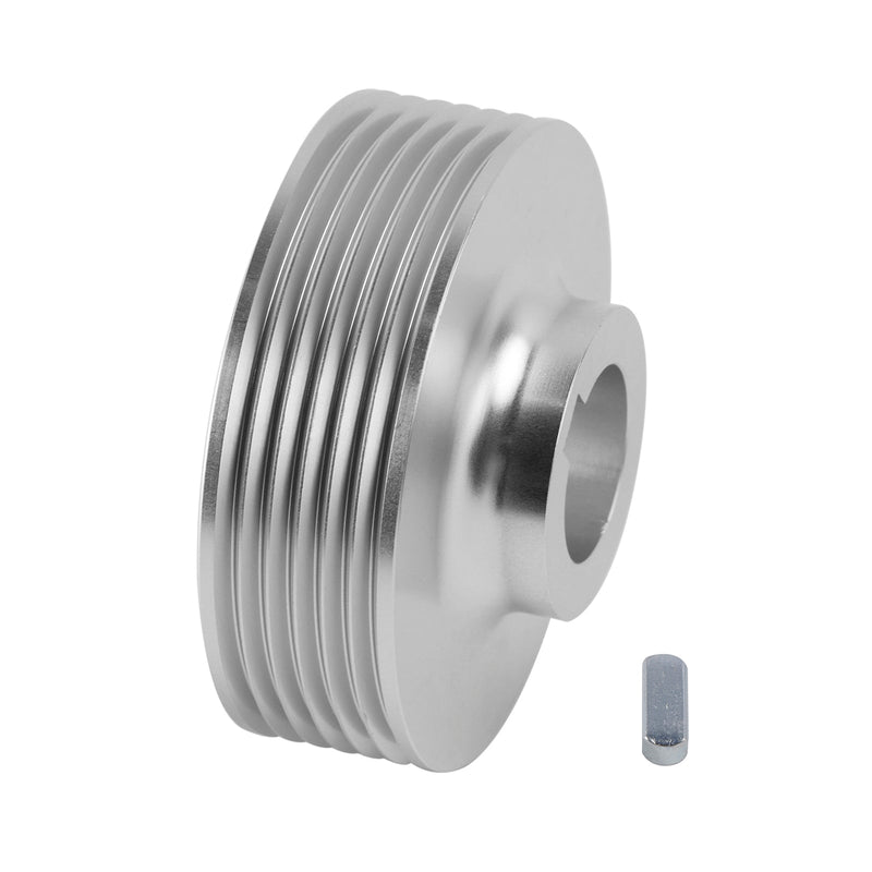 22-560/580 Riemenscheibe mit Schlüssel. Der Außendurchmesser beträgt 56 mm und die Bohrung 17 mm.