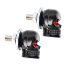 M6 Kunststoff Custom Kopf Totenkopf Nummernschild Rahmen Schrauben Bolzen Hardware Schwarz X2