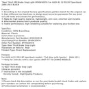 2004-2013 Audi A3 S3 RS3 8P Sportback Back Third Brake Light Black