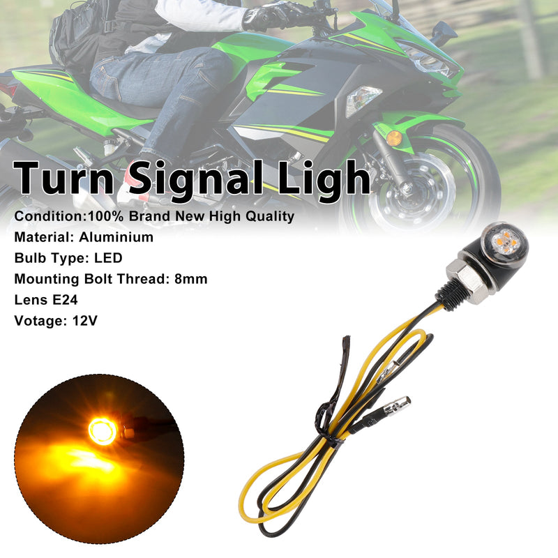 12V LED Blinker Anzeige Licht 8mm Universal Motorrad Für Honda