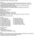 2011–2013 Infiniti M37 Gear Oilposa 31390-1xj0c 31397-1xj0a