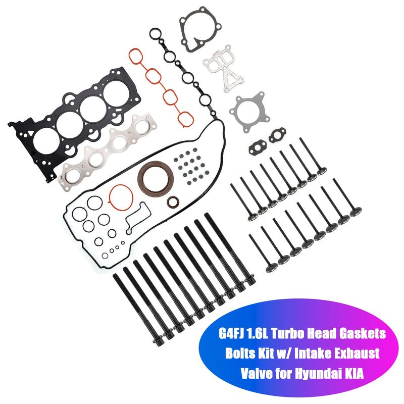 2021–2025 Kia Seltos 1,6 l Gas-Turbolader G4FJ 1,6 l Turbokopfdichtungs-Schraubensatz mit Einlass-/Auslassventil 23110-2B710