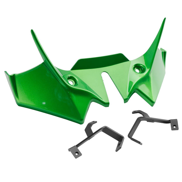 2021-2024 Kawasaki Z650 Front Downforce Spoiler Extension Calvation Dark Green