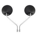 Par runde speil, svart, for Piaggio Vespa scooter/moped, 8 mm, universell passform