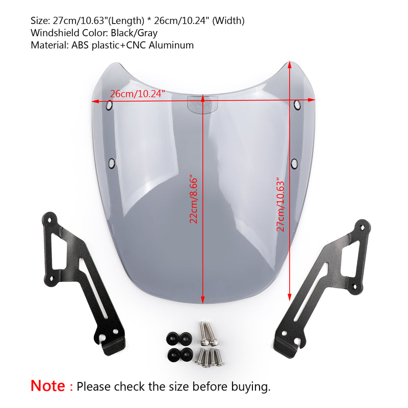 Moottoripyörän tuulilasin tuulilasi Ducati Scrambleriin 2015-2018