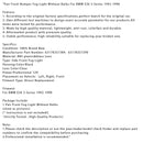 1992–1998 BMW E36 3-Serie Paar Frontstoßstange Nebelscheinwerfer ohne Leuchtmittel