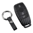 Autoschlüsselhülle aus Leder und Silikon mit Schnalle für Mercedes-Benz E