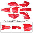 HONDA CRF70 DIRT BIKE Karosserie Kunststoff Kit Kotflügel Verkleidung