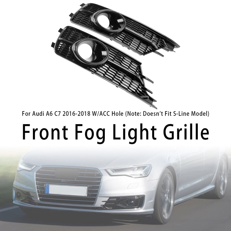 2016-2018 Audi A6 C7 ACC Hole Pair Mřížka spodního nárazníku 4G0807647A