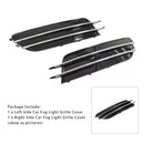 2012–2014 Audi A6 C7 1 par de luzes de nevoeiro da haste da haste da haste dianteira Abertura da capa