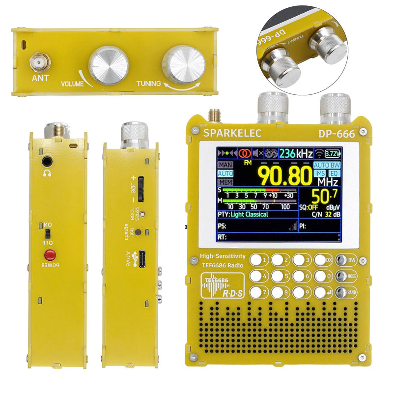 TEF6686 DSP-Radio DP666 Hochempfindliches Breitband-LW-MW-SW-0IRT-Kurzwellenradio