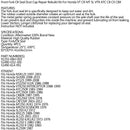 Gaffelolietætningssæt med støvhætter til Honda CB 450 550 650 750 91255-KBH-003