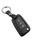 Autoschlüsselhülle aus Leder und Silikon mit Schnalle für Volkswagen Golf MK7