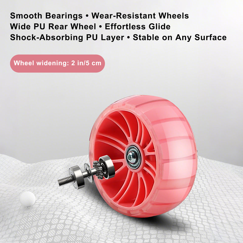 2-in-1 Kinderroller mit klappbarem Sitz, LED-Licht, 3 Rädern und verstellbarem Klapp-Lenker – Blau/Rosa