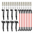 8 Zündspulen + 16 Zündkerzen + 8 Zündkabel UF834 UF865 für Ford F-250 F-350 E-450
