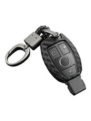 Autoschlüsselhülle aus Leder und Silikon mit Schnalle für Mercedes-Benz