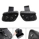 Universell sadelväska sida förvaringssvåse pu bagage svart 80L för motorcykel