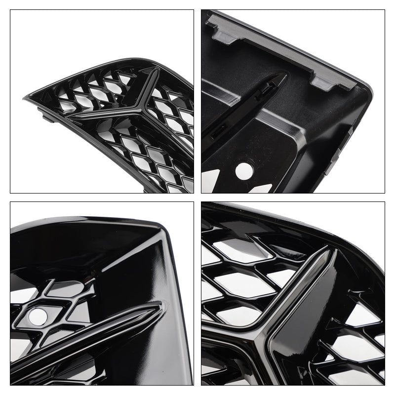 2017-2020 Audi A3 foran støtfanger Grill Tåkelys Deksel Lampe Ramme Trim Fit