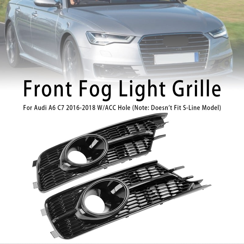 2016-2018 Audi A6 C7 ACC Hole Pair Mřížka spodního nárazníku 4G0807647A