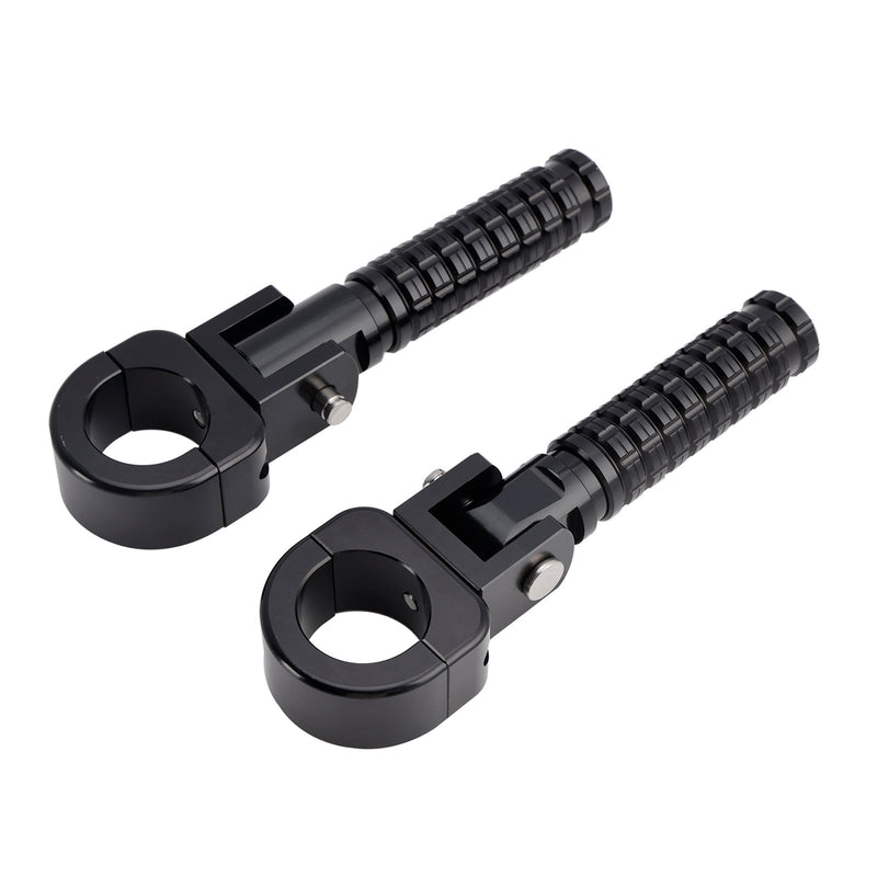 Universella fotstöd framtill, lämpliga för motorcyklar med 1,25-tums styrförare