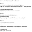 2003-2025 HONDA CBR600RR Kennzeichenhalter Halterung Fender Eliminator