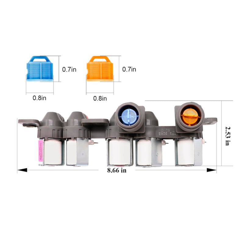 Entrada de água de disco AJU73213301 para WT1101CW WT4870CW WT7200CW 5183