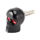 M6 Kunststoff Custom Kopf Totenkopf Nummernschild Rahmen Schrauben Bolzen Hardware Schwarz X2