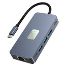 9 in 1 TYP-C auf RJ45 (Gigabit) + USB 3.0 * 3 + HDMI + USB-CS-Daten + PD100W + SD/TF iPad Pro