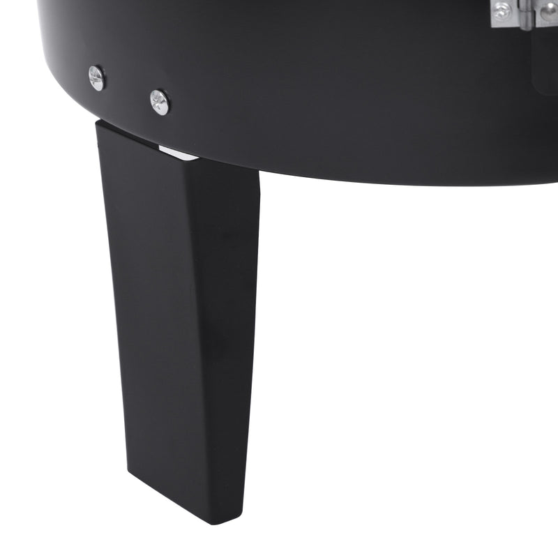 Abnehmbarer 3-in-1 Vertikaler Holzkohle-Smoker Tragbarer BBQ-Smoker-Grill