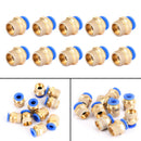 10 stk 6 mm 1/4" pneumatisk tryklufttilslutningsstiktilslutningsstik