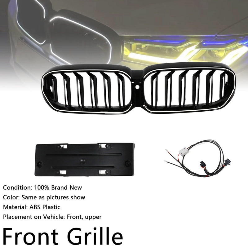 2021-2024 BMW 5 -sarja G30 G38 Double-Amallenienrill Black Gling