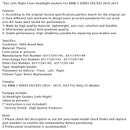 2010-2013 BMW 3er E92/E93 Paar Scheinwerferdichtungen vorn