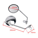 Paar universelle Motorrad-Klemmspiegel, 4 Zoll, verchromt, rund, für 7/8 Zoll Lenker