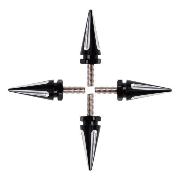 4x Schwarze Spike-Windschutzscheiben-Verkleidungsschrauben für Touring Road Glide FLTR 2015 - 2025