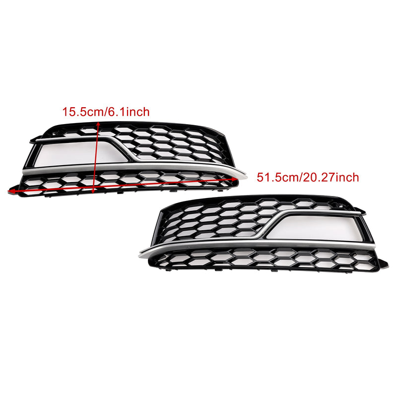 2013–2016 Audi A5 S-line S5 2 kusy přední mlhové světla černá grilovací mřížka