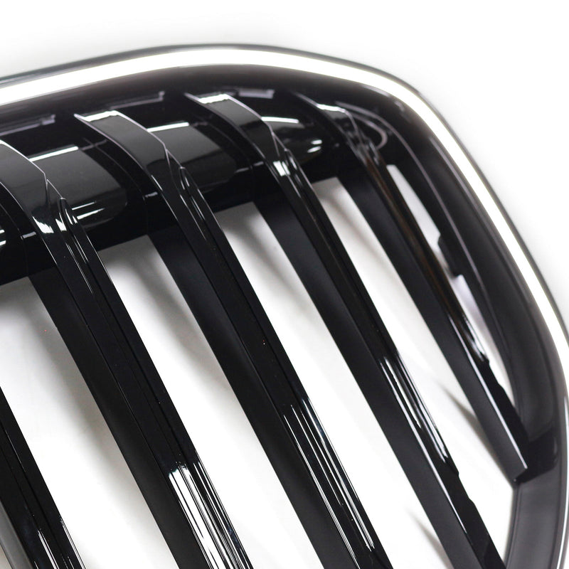 2019–2022 BMW 7 -sarja G12 Pitkäversio Faceliftift Yksittäinen musta etugrilli