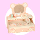 Kinder Schminktisch mit Spiegel – Prinzessin Schminkset für Mädchen ab 3 Jahren mit 8 Zubehörteilen und Schublade