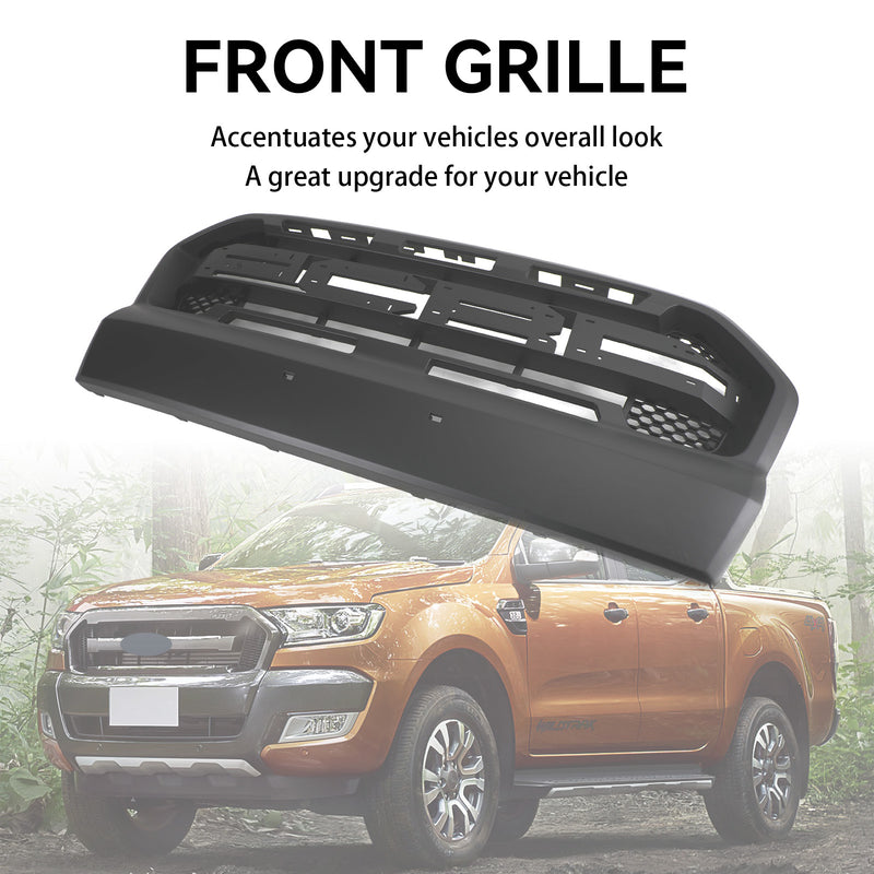 Grill przedniego zderzaka w stylu Ranger Raptor do Forda Rangera 2015-2019 T7 Matt Black