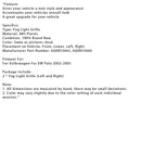 2002-2005 Volkswagen VW Polo 2kpl etuosan alempi sumuvalot Peitä jäähdytin säleikkö