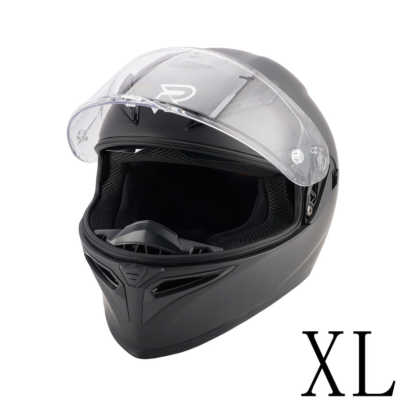 Dot motorcykelhjälm för vuxna, gata, integrerad hjälm, orange, matt svart