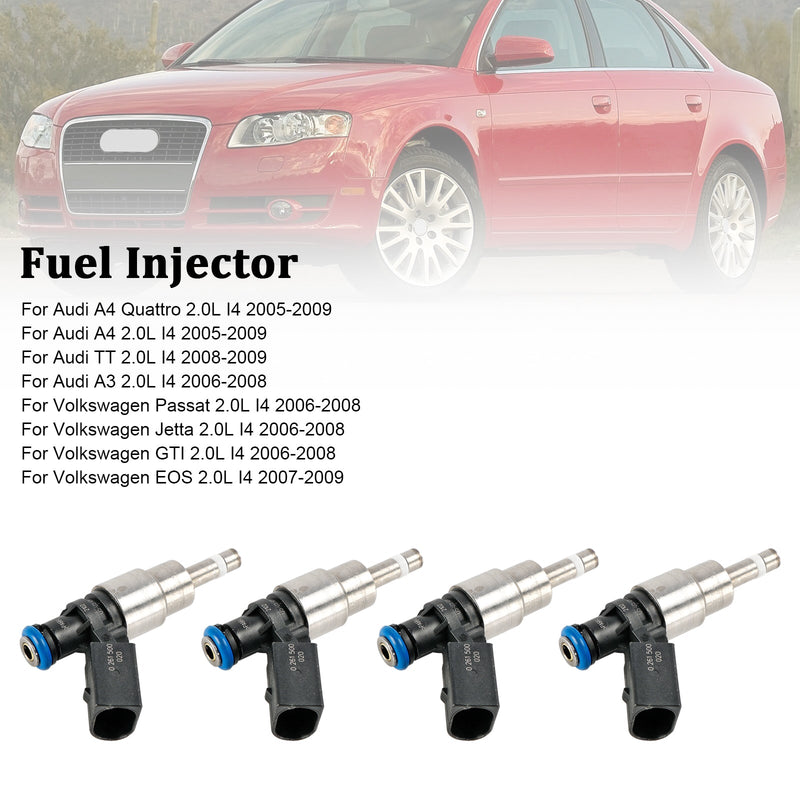 2005-2009 Audi A4 2.0L I4 4st Bränsleinsprutare 06F906036A