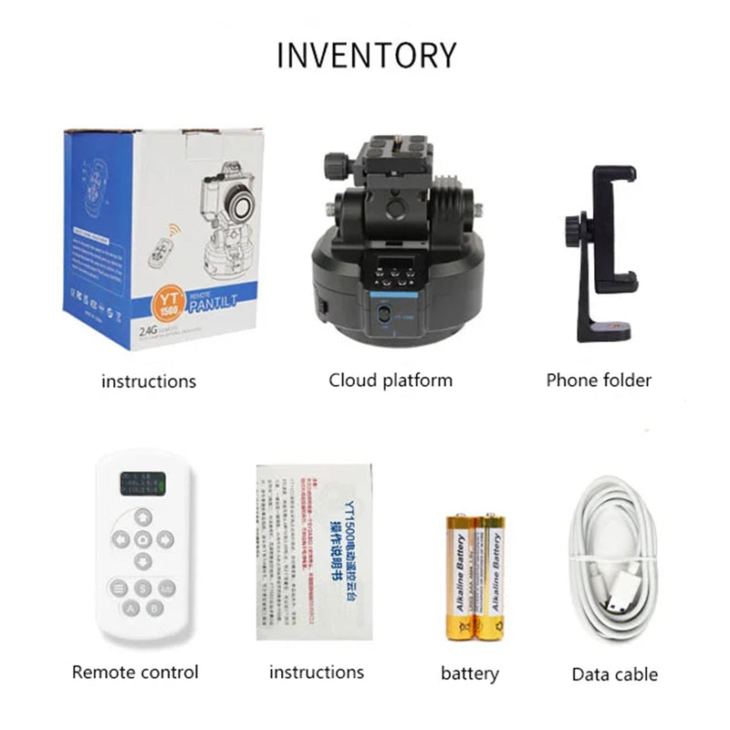 YT-1500 Kamera Elektrische Cloud Plattform Mobile Live Rotierenden Panorama Stabilisator