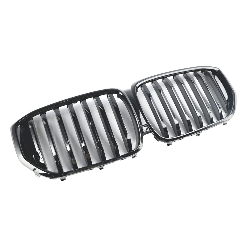 2024+ BMW G05 LCI X5 Single Line radiatorgrill blank svart for støtfangeren foran