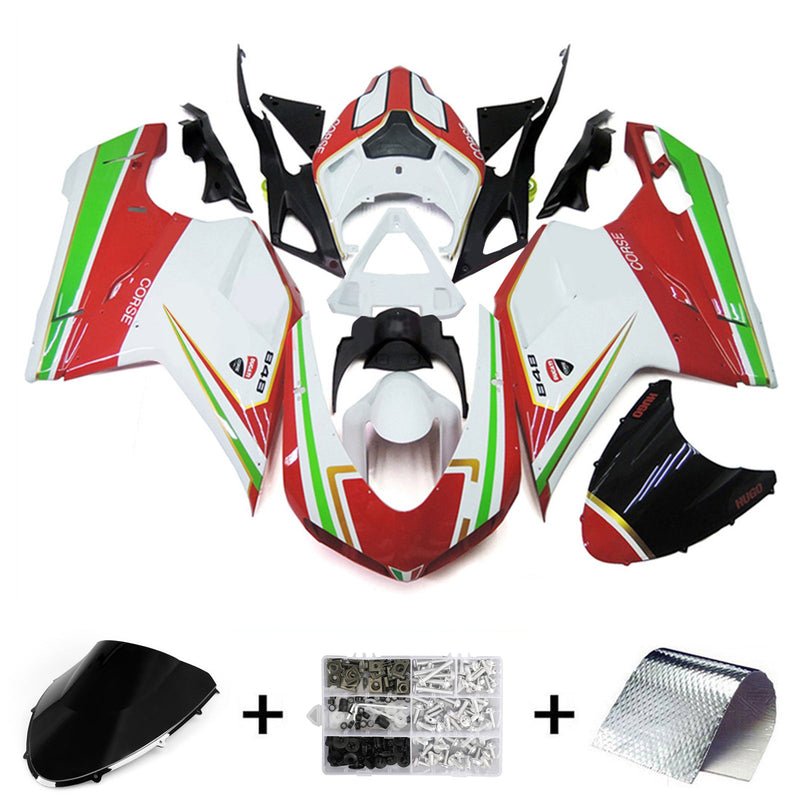 2007-2011 Ducati 1098 1198 848 kåpa kit kropp ABS