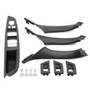 7x Schwarz Innen Tür Panel Griff Pull Trim Abdeckung Für BMW 5 Series F10 F11 10-16