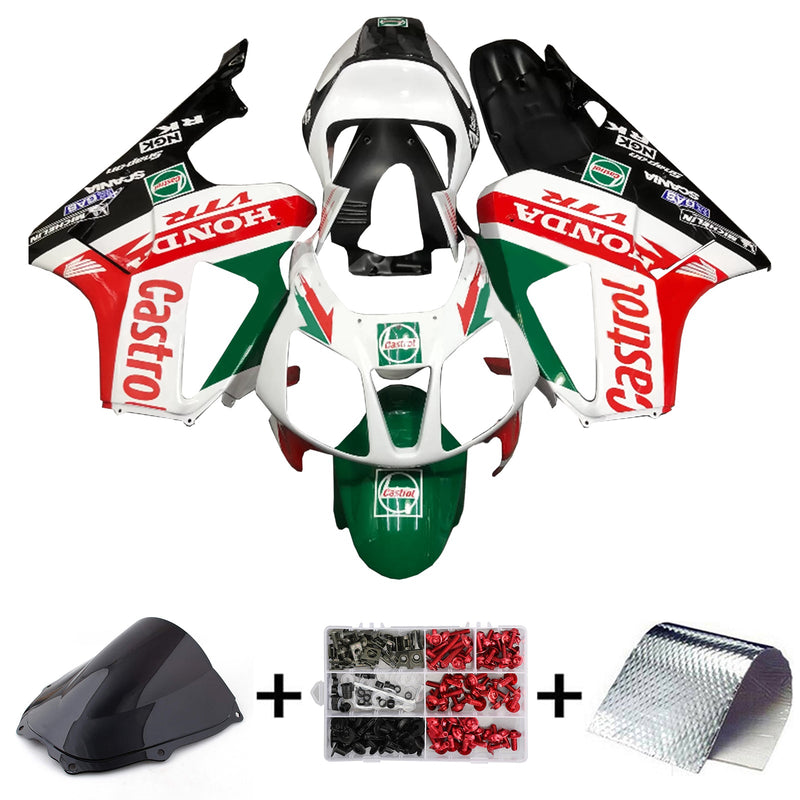 2000-2006 Honda VTR1000 RC51 Zestaw owiewek wtryskowych Korpus Plastik ABS