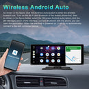 10,26"" Tragbares Bluetooth-Autonavigationssystem, kabelloses Carplay, großer HD-Touchscreen