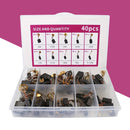 40Pcs Elektromotor Kohlebürsten 10 Größen Ersatz Reparatur Power Tool Teil