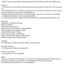 2004 a vyšší GM 4L60E sada pro přestavbu převodovky Super Master s ocelí a písty