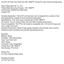 2x 5/16"" ID Schlauch Kraftstofftankentlüftung 3/8""-18NPTF Gewinde Für kleine und große Tanks